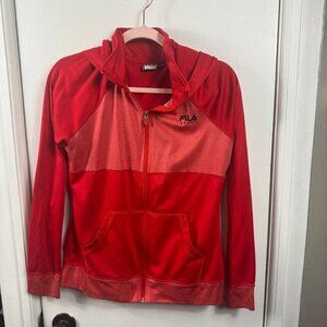 Fila red hooded full zip track jacket